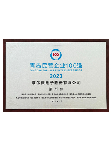 2023年青島市民營(yíng)企業(yè)100強(qiáng)