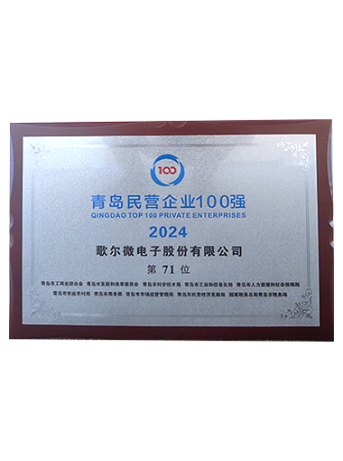 2024年 青島民營(yíng)企業(yè)100強(qiáng)